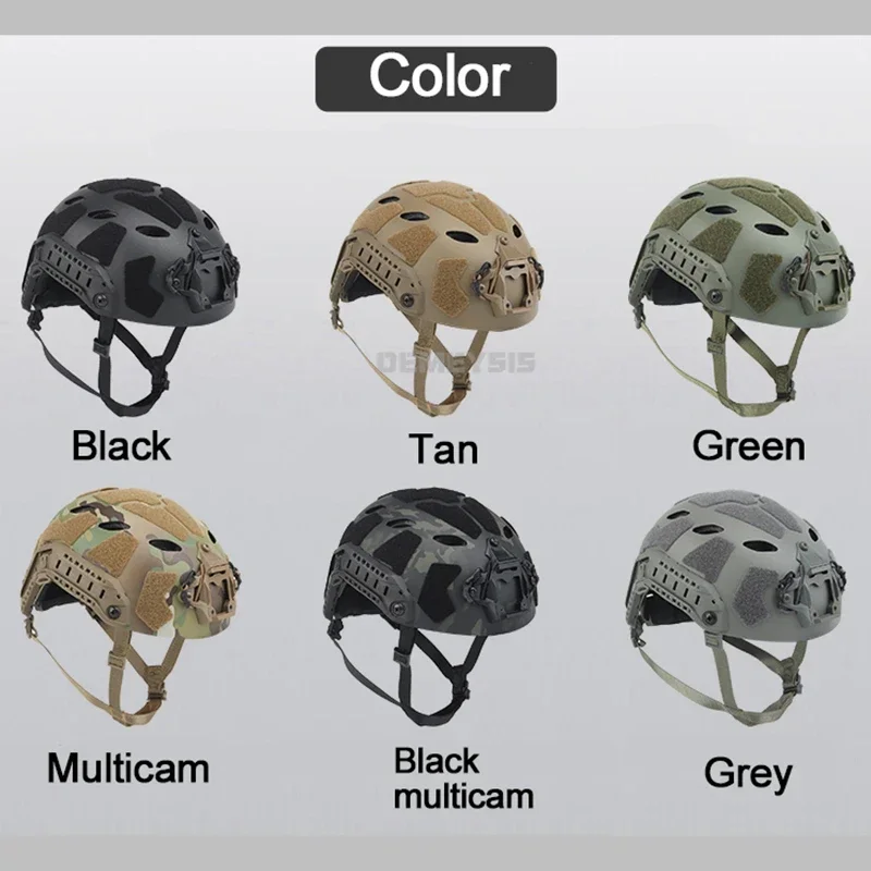 Casco táctico rápido Airsoft CS, cascos de juego para deportes al aire libre, caza, tiro, Paintball, equipo protector para cabeza - imagen 2