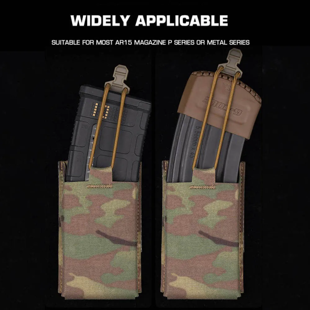 Bolsa táctica para revistas 5,56, estilo Ferro, liberación rápida, KSAR KWIK AR M4, caza, tiro, Airsoft MAG, bolsa con soporte, equipo de cinturón MOLLE - imagen 5