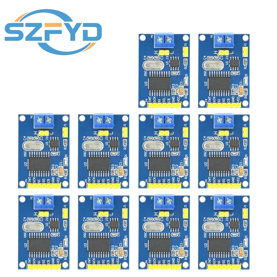 1/5/10 Uds MCP2515 módulo de Bus CAN TJA1050 receptor SPI para controlador de brazo 51 MCU