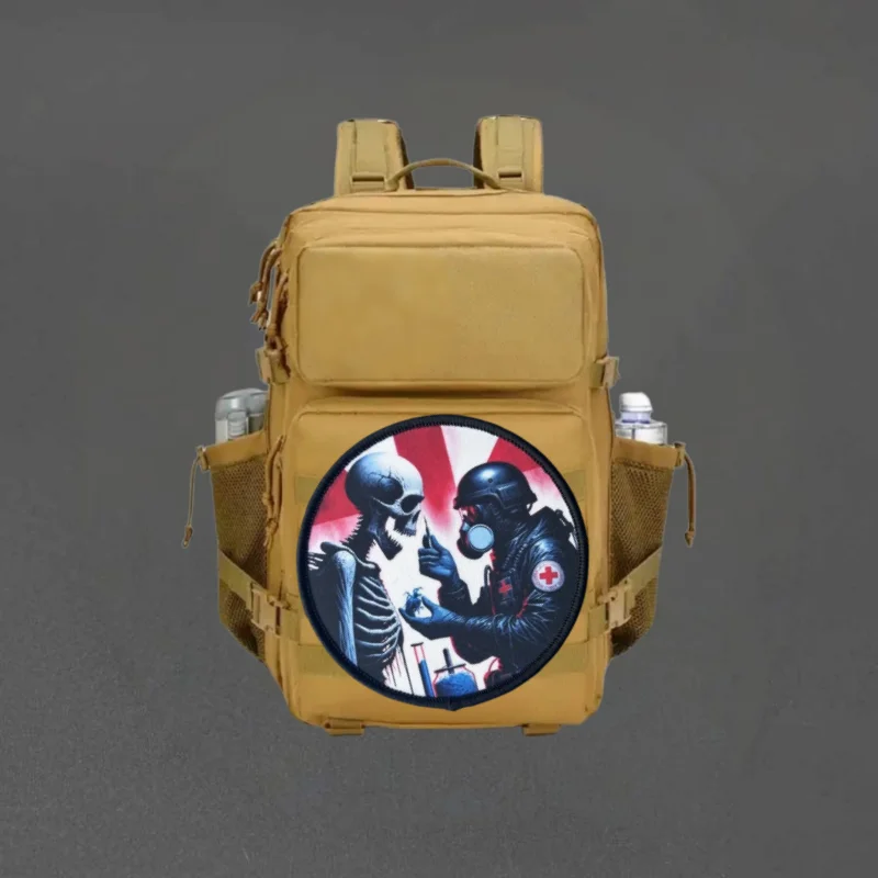 Parche de impresión médica, chaleco táctico de soldado, insignia de moral con gancho y bucle, pegatinas decorativas para mochila, parches para brazalete para ropa