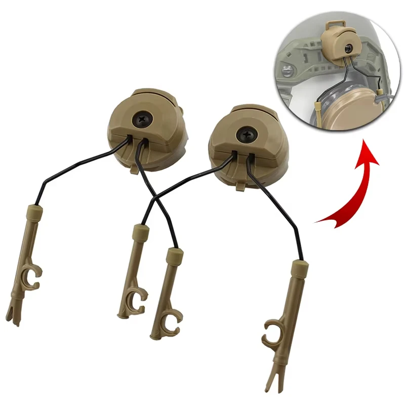 Soporte de auriculares táctico Fast Ops Core casco ARC Rail adaptador conjunto apto para casco COMTAC II ARC OPS - imagen 3