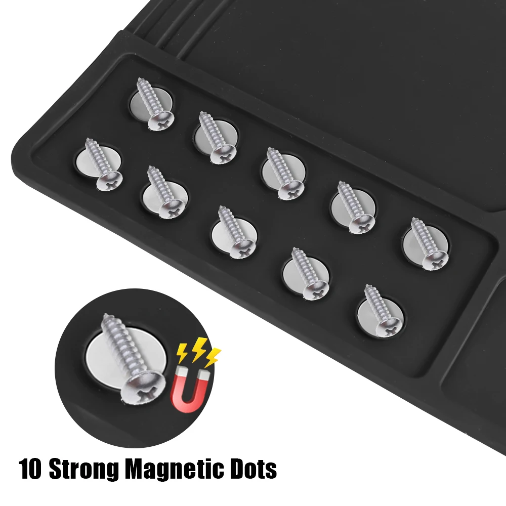 Estera de limpieza de pistola, Rifle, estera magnética táctica de goma antideslizante, estera de mantenimiento de pistola para banco de trabajo de reparación de limpieza de pistola - imagen 3