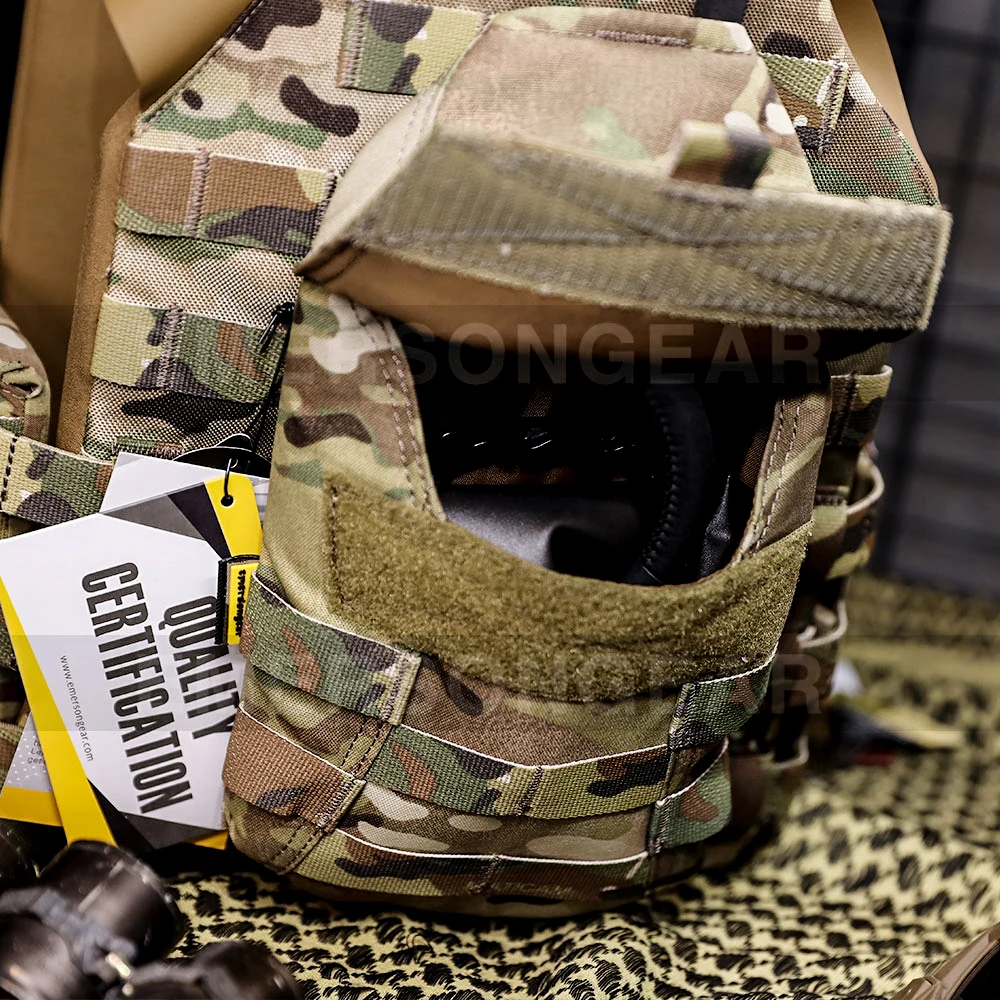 Emersongear-bolsa de hidratación con sistema Molle, bolsa de agua de 1,5 l, mochila táctica para exteriores, portador de vejiga con gancho y bucle, caza al aire libre - imagen 5