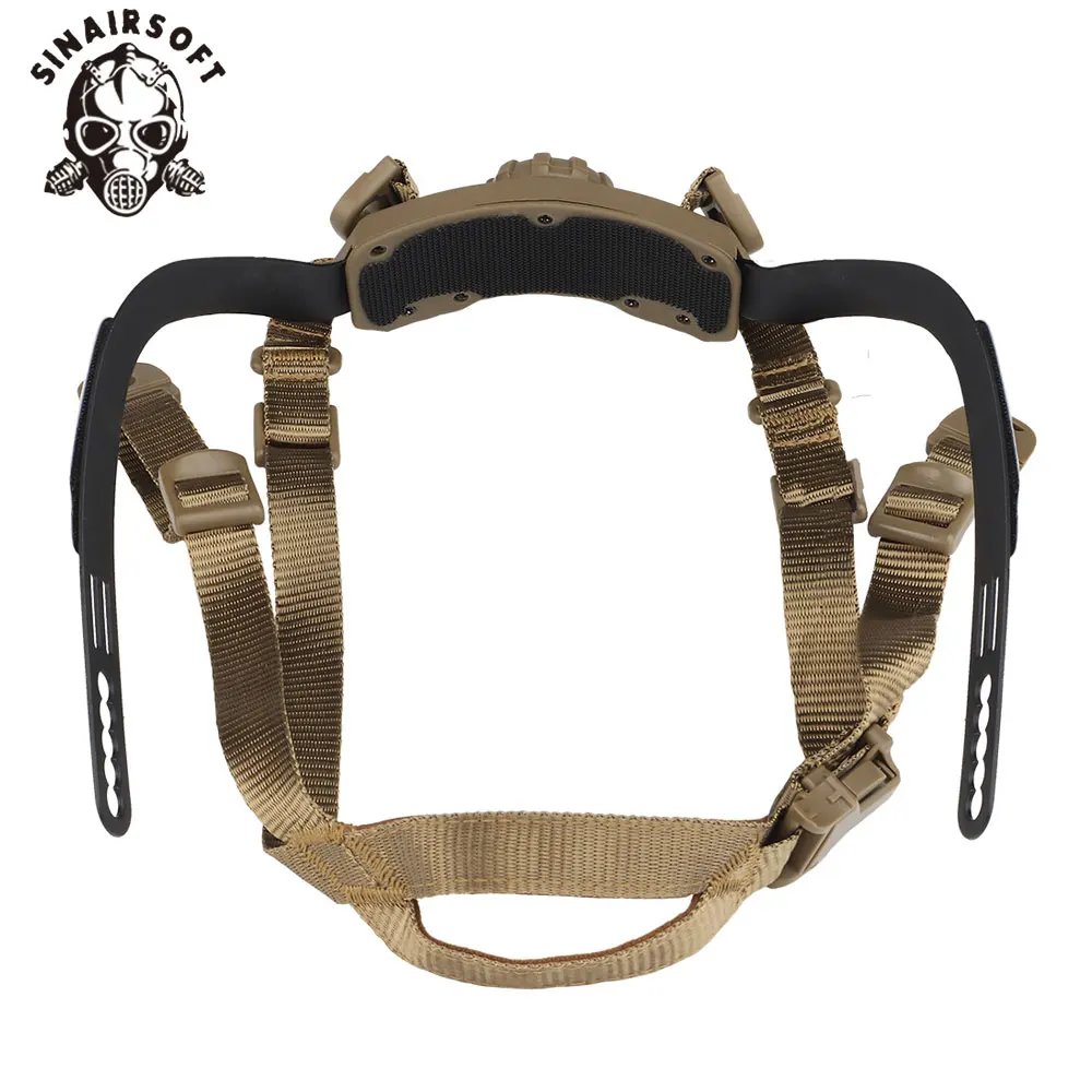 Sistema de suspensión de casco táctico ajustable, correa de bloqueo de cabeza interior para cascos de corte alto FAST SF, accesorios de caza y tiro - imagen 4