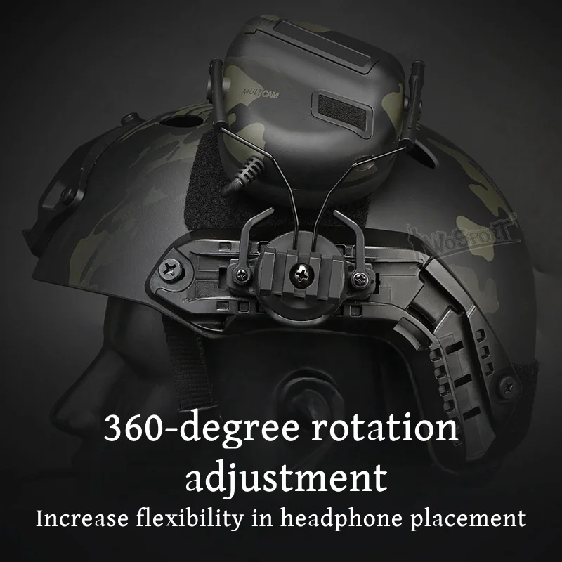 Accesorio para auriculares para casco, compatible con soporte para auriculares con bocina de 19-21 mm, con riel guía giratorio - imagen 3