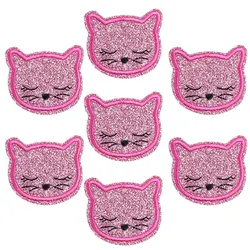 Parches bordados para ropa - gatos para planchar, apliques sombreros