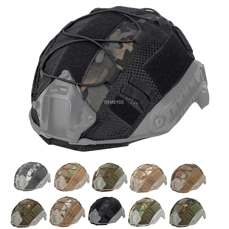 Cubierta táctica de camuflaje para casco rápido, cascos de tiro MH PJ BJ, tela para Paintball CS, accesorios para casco de juego de guerra