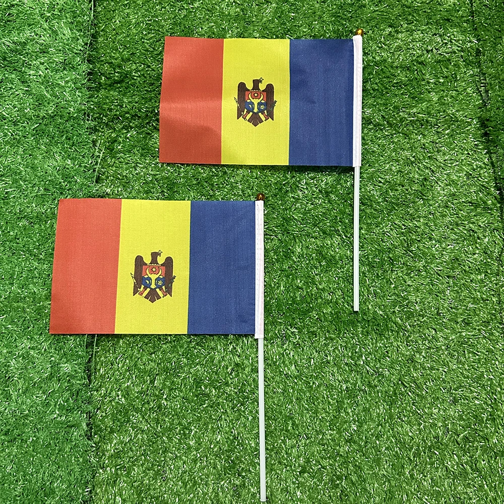 Banderín Moldova con asta de plástico para eventos al aire libre - imagen 5