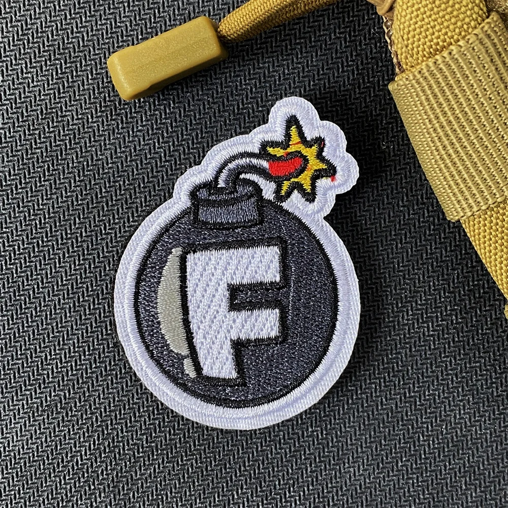 F BOMB parches bordados tácticos para ropa, insignias de moral militar, Parche de gancho y bucle, pegatina personalizada para mochila y casco - imagen 3