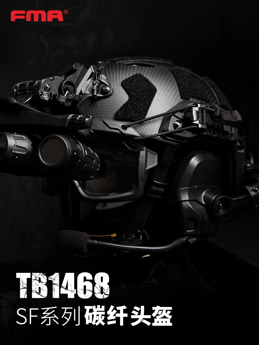 FMA-Casco con sello táctico para exteriores, SF 2, fibra de carbono, fino, casco de seguridad, TB1468, nuevo - imagen 2
