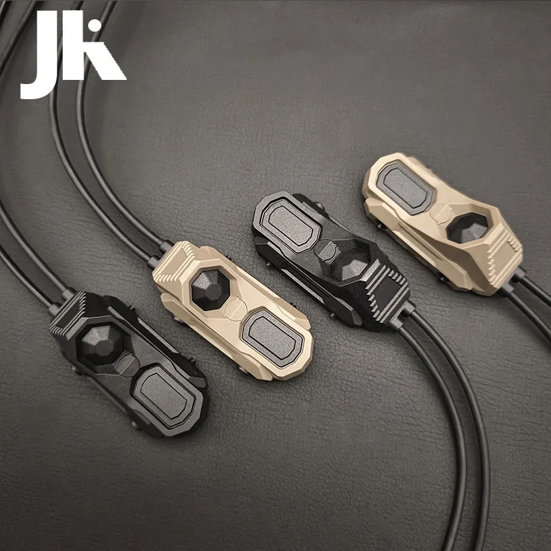 Interruptor de presión táctico AXON para linterna, interruptor trasero remoto de doble función para M300, M600B, Airsoft, arma, luz de explorador, PEQ15, DBAL-A - imagen 4