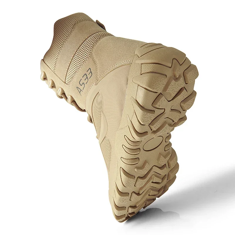 Botas de combate tácticas de invierno para hombre, zapatos de seguridad para el trabajo, botines para el desierto de la fuerza especial, botas para caza, senderismo y acampada - imagen 5