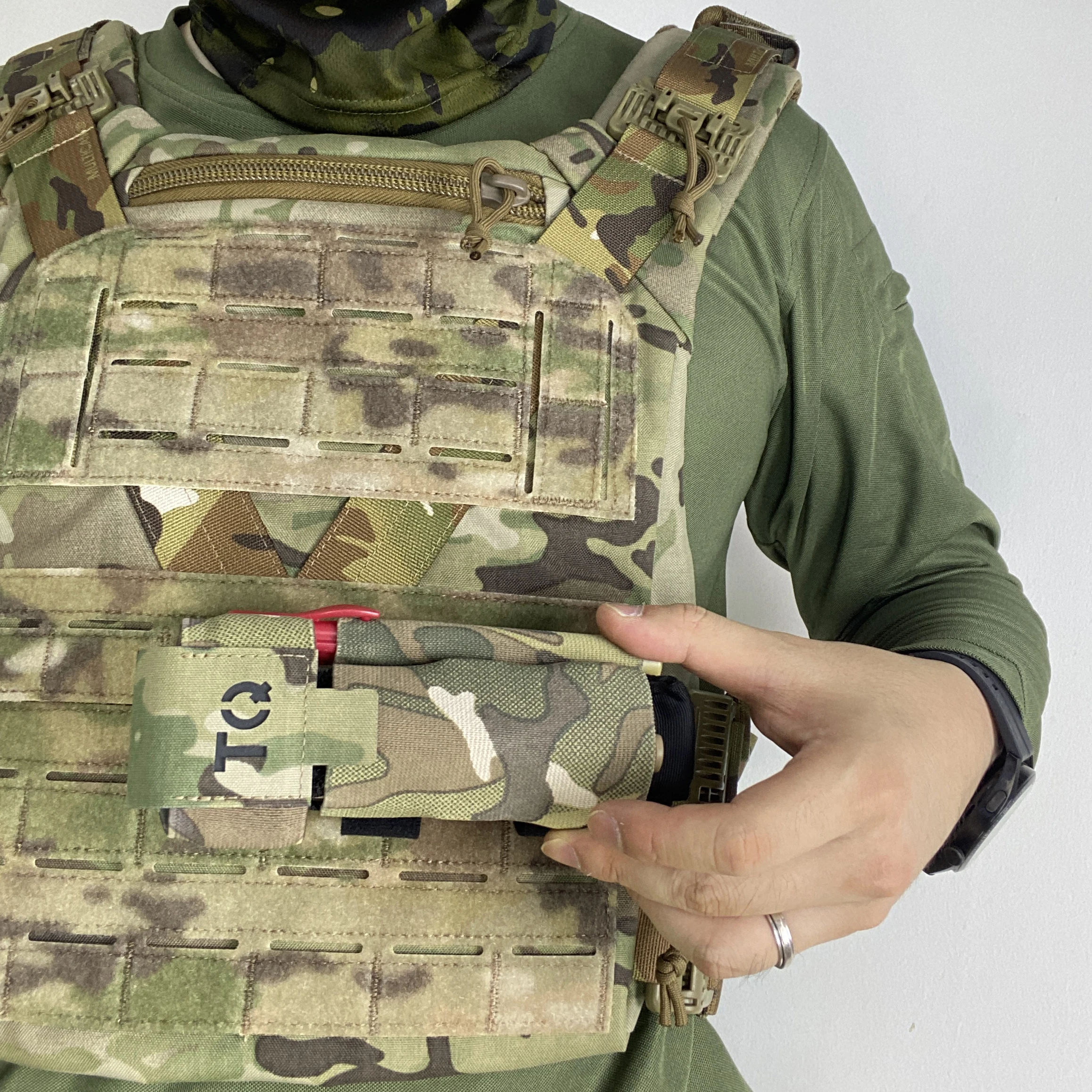 Bolsa táctica Molle elástica de liberación rápida TQ versión Molle torniquete ajustable multidireccional y soporte para marcadores - imagen 5