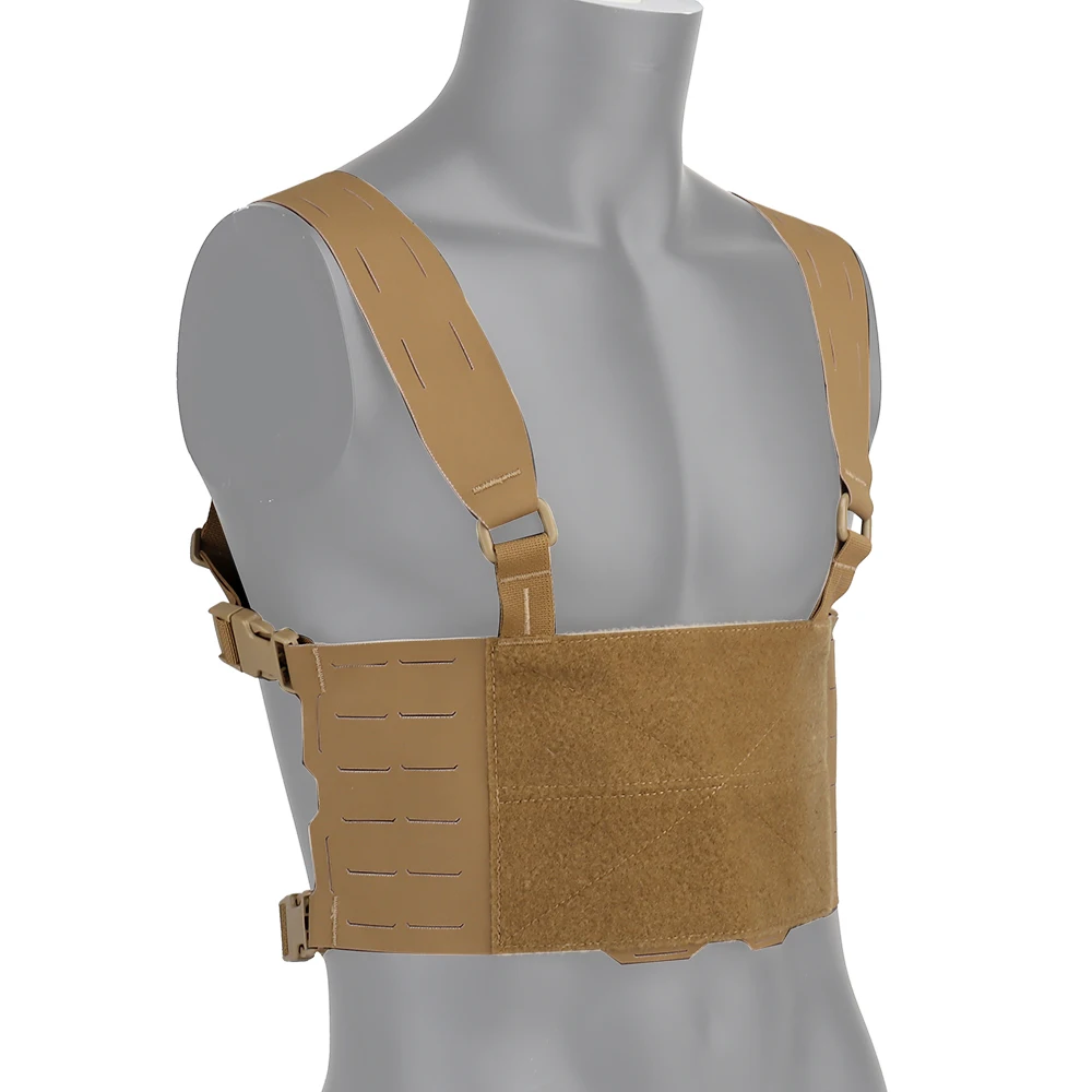 Aparejo de pecho de chaleco de combate militar ligero táctico, expansión de panel de pecho modular, chaleco Molle de caza, corte por láser, al aire libre - imagen 3