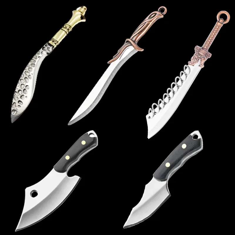 Cuchillo EDC mini acero inoxidable con funda de cuero - imagen 2