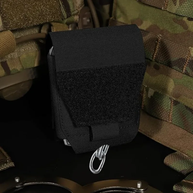 Bolsa táctica para esposas MOLLE, funda para esposas para cinturón de servicio, chaleco MOLLE, accesorios para aplicación de la ley - imagen 5
