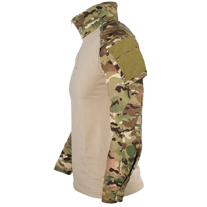 Camisas de camuflaje táctico para hombre, camisa deportiva de combate Airsoft, senderismo, manga larga, escalada al aire libre, asalto, caza, ropa de entrenamiento - imagen 4