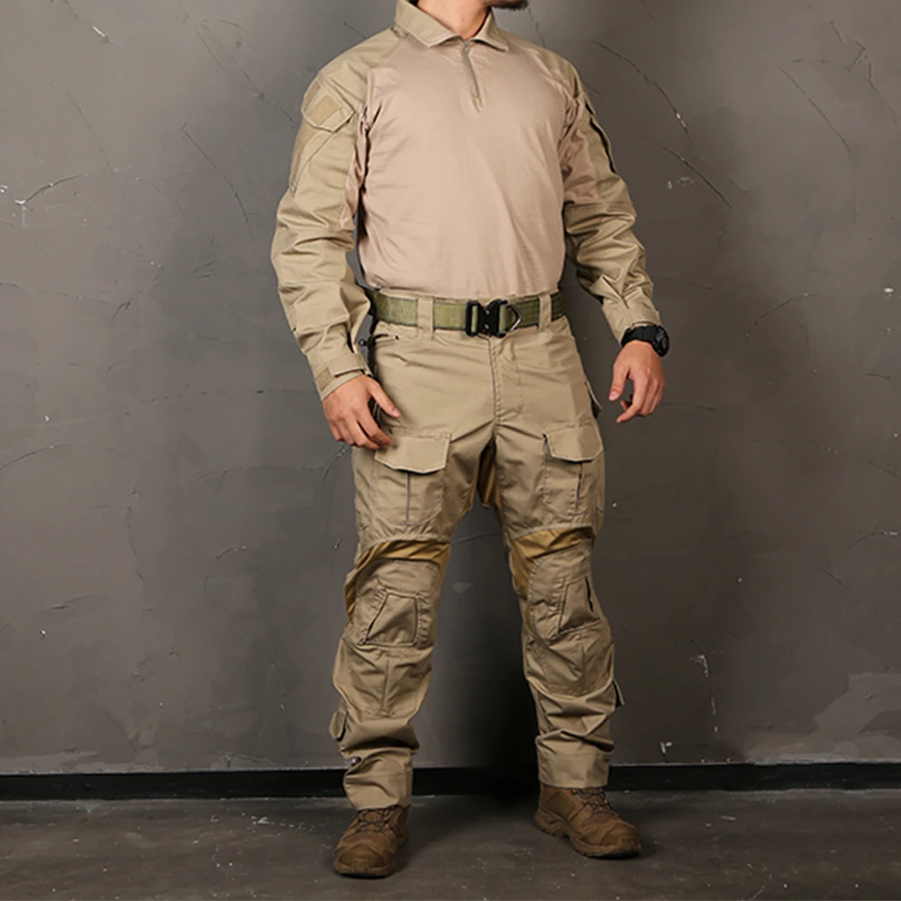 Emersongear G3 pantalones de combate para hombre pantalones Cargo de servicio caza senderismo Airsoft entrenamiento camuflaje táctico KH - imagen 3