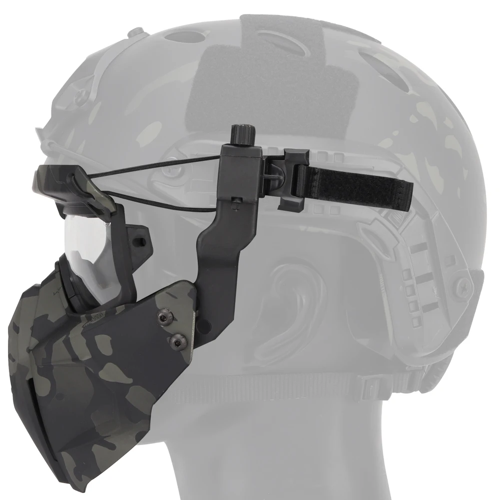 Casco de caza táctico tipo dividido media máscara/lente de gafas de seguridad/1 juego MA-116 - imagen 5