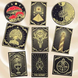 Conjunto de parches bordados termoadhesivos calavera Tarot Punk y faro