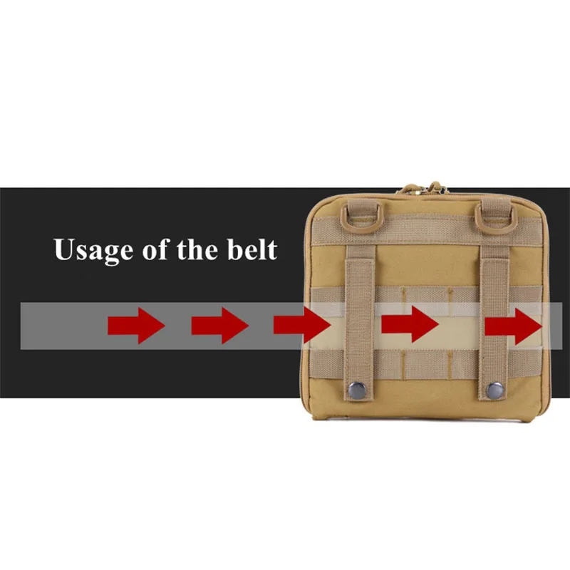 Molle-riñonera táctica médica EDC, bolsa para teléfono, tarjeta, mapa, herramienta de utilidad al aire libre con correa, bolso de hombro de viaje para senderismo - imagen 4