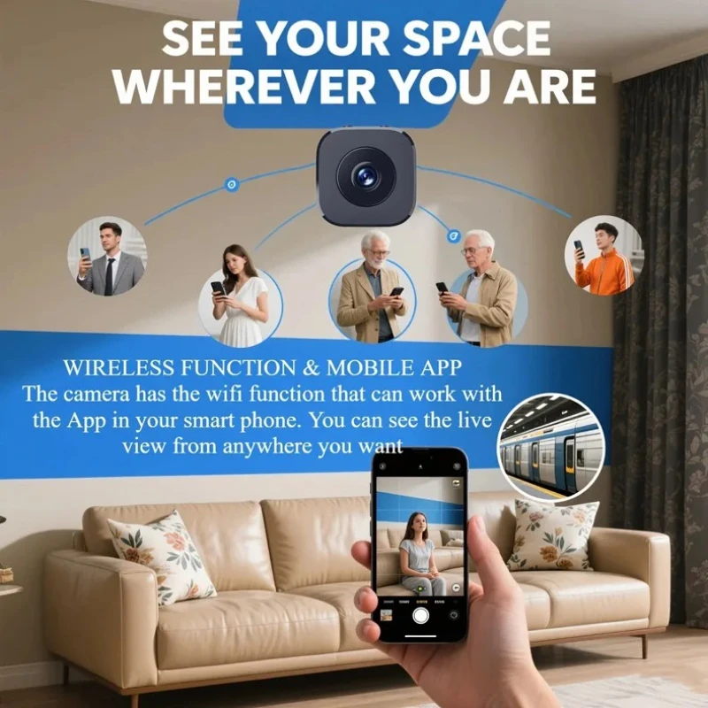 1920x1080P Mini cámara HD WiFi Monitor remoto de seguridad inalámbrico cámara de videovigilancia inteligente para el hogar - imagen 3