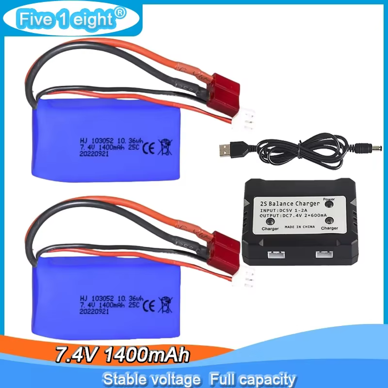 Batería LiPo con conector T para coches RC WLtoys compatible