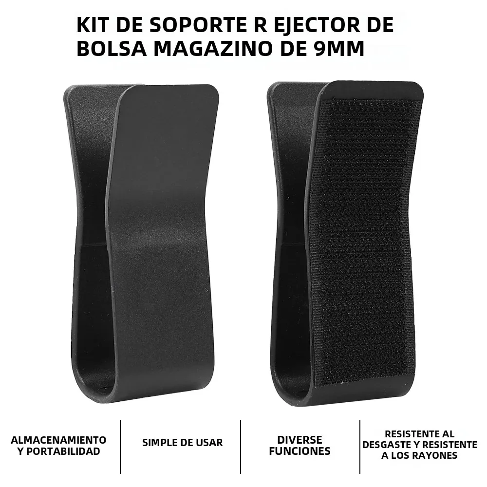 Bolsa táctica individual de nailon para cargador Airsoft de caza, 9mm, pistola de inserción Mag.45 45ACP, equipo para cargador de pistola - imagen 3