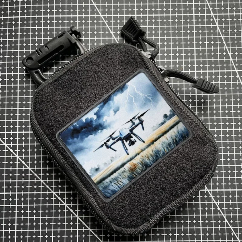 Parche con estampado táctico para Dron, insignia de moral militar, gancho y bucle, mochila, decoración de ropa, accesorio, pegatina, brazalete - imagen 3