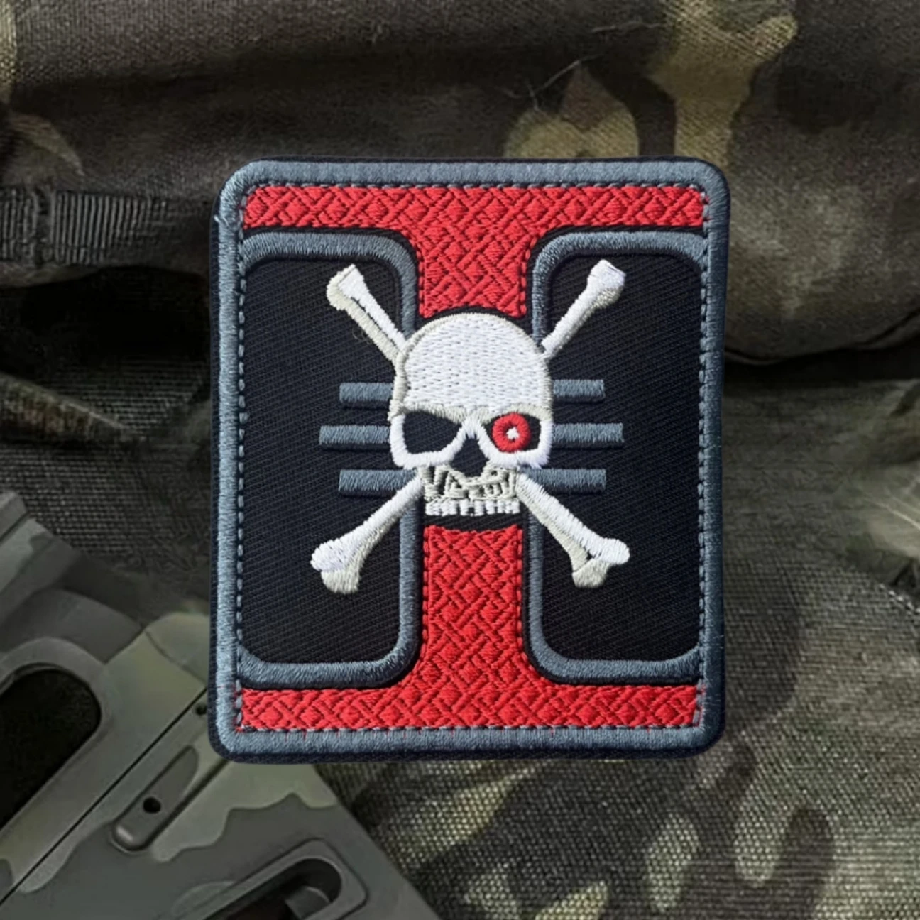 Parches bordados con insignia de moral divertida de calavera "Death Watch", para ropa, brazalete militar táctico, pegatinas para mochila con gancho y bucle - imagen 4