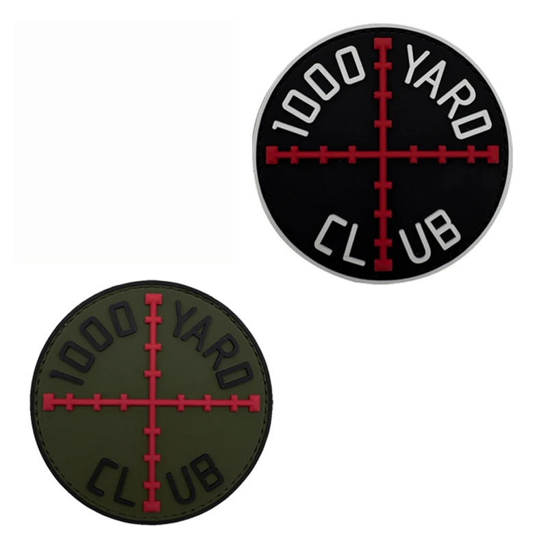 Parches tácticos de francotirador de 1000M, parches de gancho y bucle, capítulo de moral de goma suave de PVC, mochila para ropa al aire libre, parche insignia diy - imagen 2