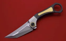 Cuchillo plegable EDC M390 con mango en aleación de titanio