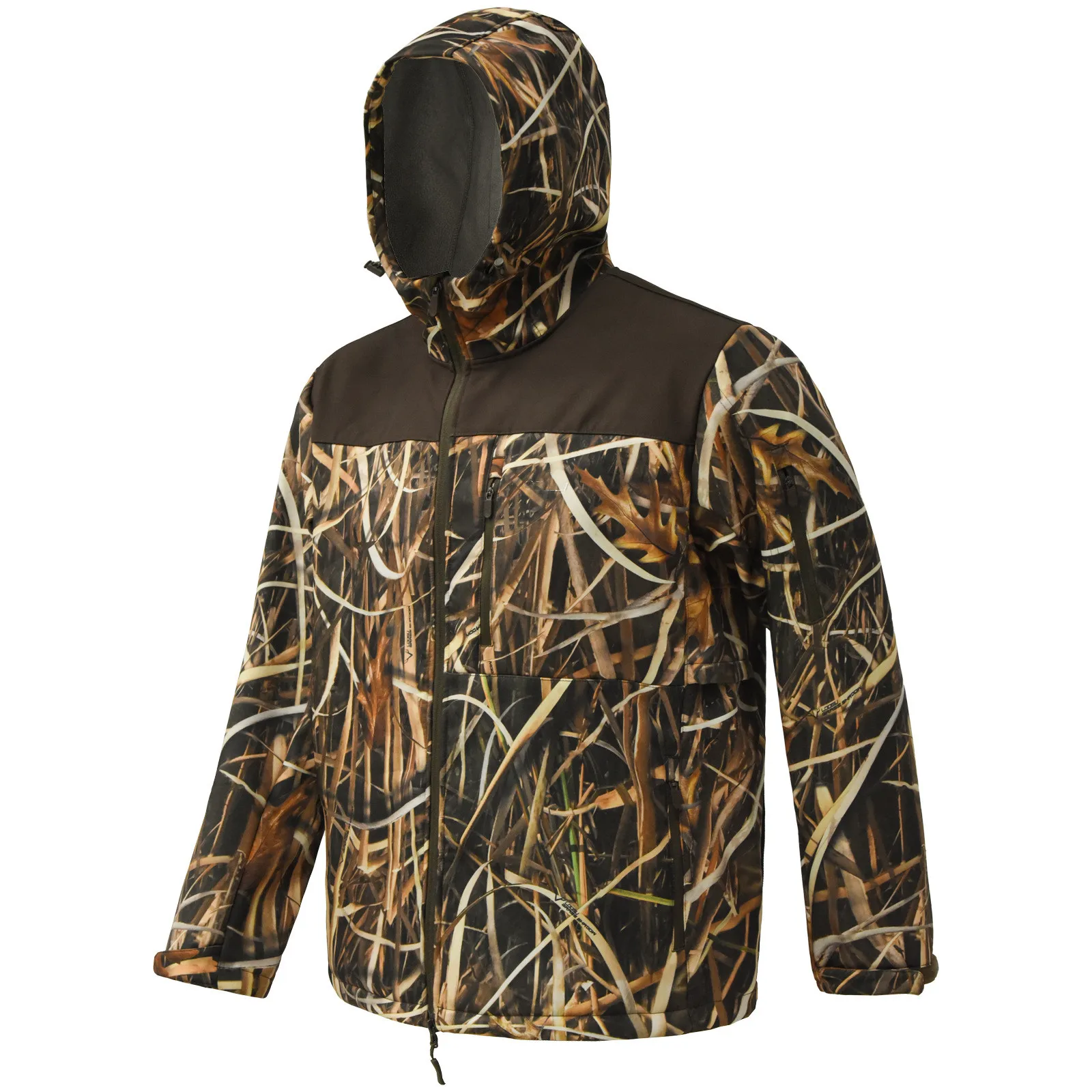 Invierno otoño viento impermeable camuflaje biónico caza pesca chaqueta abrigo resistente al desgaste polar interior térmico al aire libre sudaderas con capucha - imagen 5