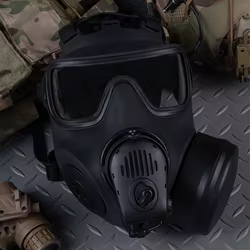 Simulación no multifunción FM 53 máscara de Gas modelo DUMMY máscara táctica con micrófono y ventilador refrigeración CS juego juguete caza Airsoft Cosplay