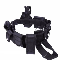 Funda para pistola táctica, juegos de bolsas para linterna, Kit de utilidad multifuncional 10 en 1, cinturón de servicio de policía, cinturones de seguridad, equipo