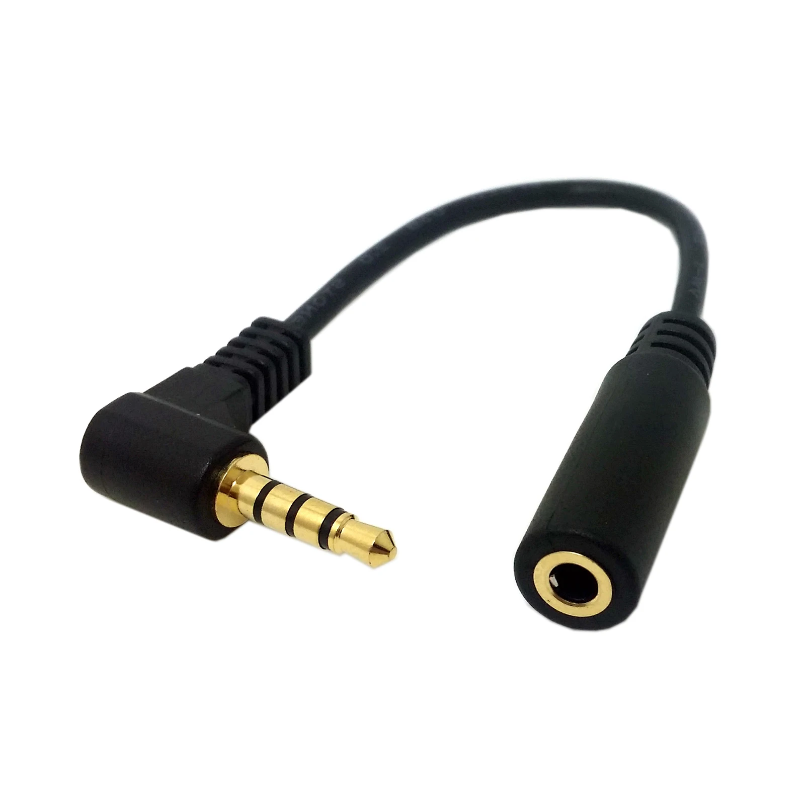 CY-Cable extensor de Audio macho a hembra, conector de 3,5mm, 4 polos, estéreo, 10cm, negro - imagen 5