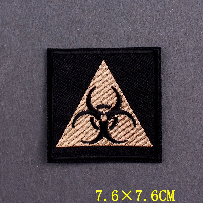 Parches de señal de advertencia Nuclear bioquímica para ropa, rayas de ropa Stalker, Parche de Chernobyl, parches bordados en la ropa - imagen 4