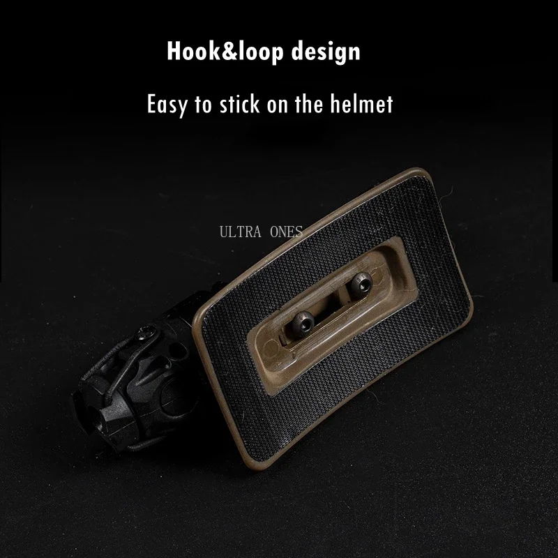 Adaptador de Base de montaje de casco táctico, soporte de linterna de cámara deportiva, gancho fijo de bucle, accesorios de casco rápido de caza al aire libre - imagen 5