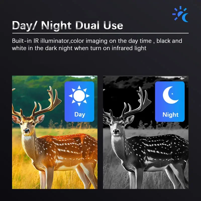 Binoculares de visión nocturna montados en la cabeza NVC900 4K UHD WiFi cámara Digital infrarroja telescopio 48MP 16X Zoom para caza y Camping - imagen 4