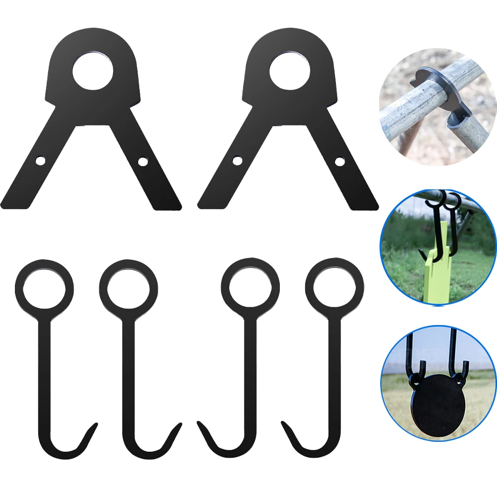 Kit de soporte de objetivo de acero AR500, gancho colgante para objetivo de tiro, soporte de objetivo de acero, soporte de montaje de objetivo de tubo DIY, colgador de objetivo de Metal