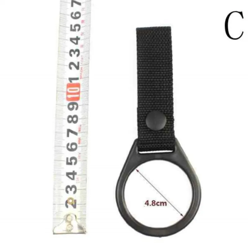 Soporte de cinturón de cuero de nailon para linterna táctica d-cell, soporte de anillo para linterna, cinturón de servicio, soporte de anillo de bastón, estilo deslizante - imagen 5
