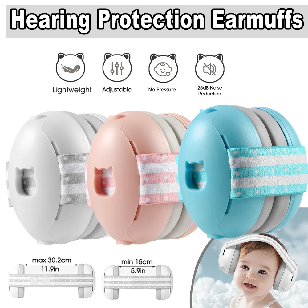 YHKEMA 0-2 años niño bebé oreja 25dB defensores niños orejeras reducción de ruido orejeras protectores auriculares con cancelación de ruido
