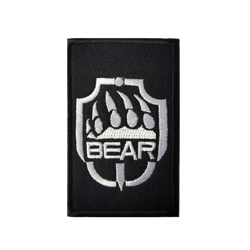 Parches bordados con bandera rusa, parches de calavera militar del ejército, apliques de emblema táctico, insignias bordadas de soldado ruso - imagen 4