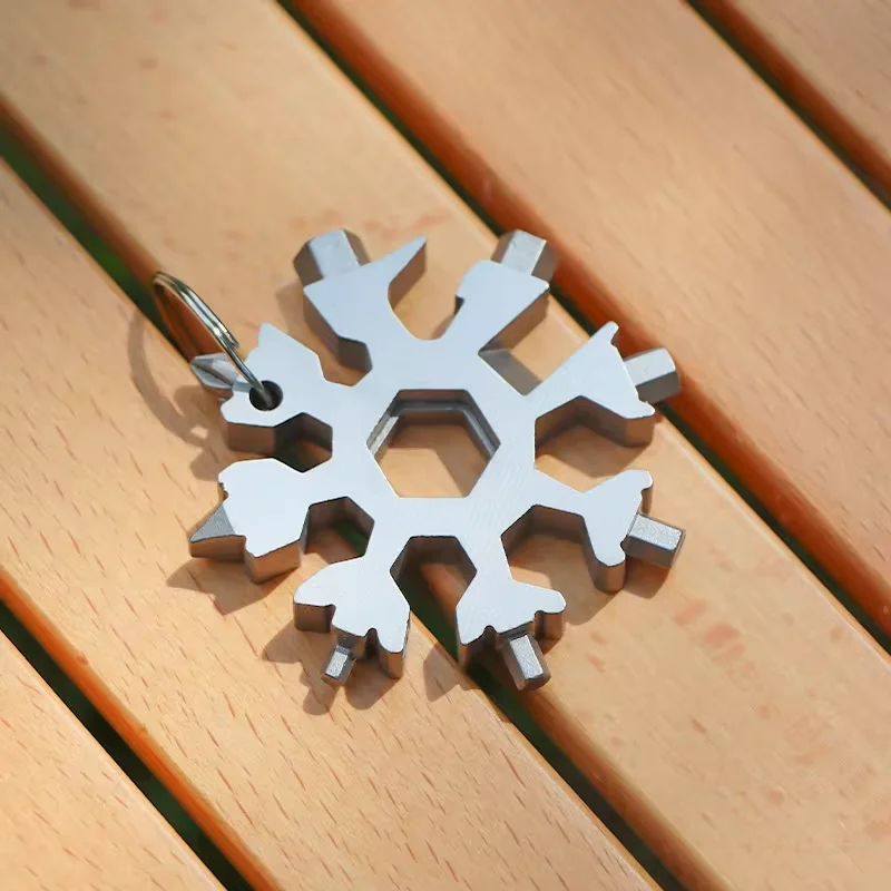 Llave multifuncional para copos de nieve, herramienta portátil multifuncional para copos de nieve, acero hexagonal multiusos con alto contenido de carbono - imagen 3