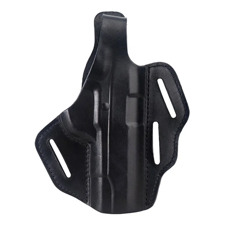 Funda militar de cuero de vaca para pistola M1911, funda de pistola, bolsa de pistola de tracción rápida, accesorios para Airsoft de caza - imagen 2