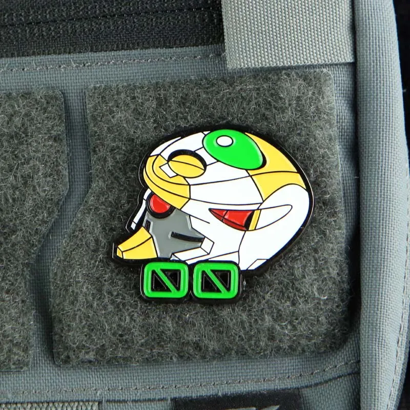 Parches de Metal EVA del nuevo siglo Warrior, primera máquina 00/01/02, insignia táctica para ropa, decoración de mochila con gancho - imagen 4