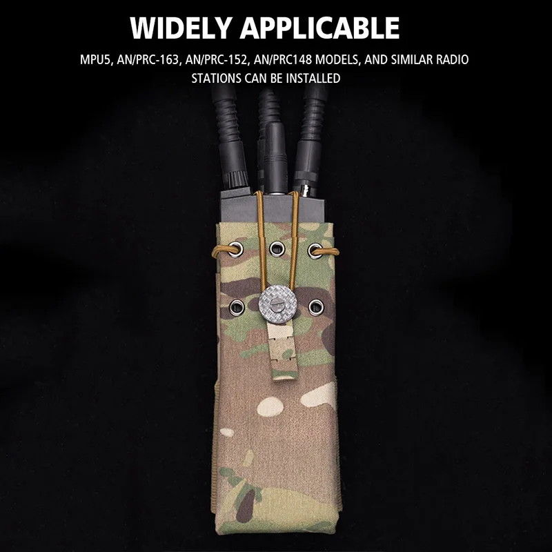 Bolsa de Radio Universal estilo F MPU5 PRC, bolsas tácticas para Walkie Talkie, soporte para bolsa Molle de cintura, bolsa de transporte portátil para interfono - imagen 3