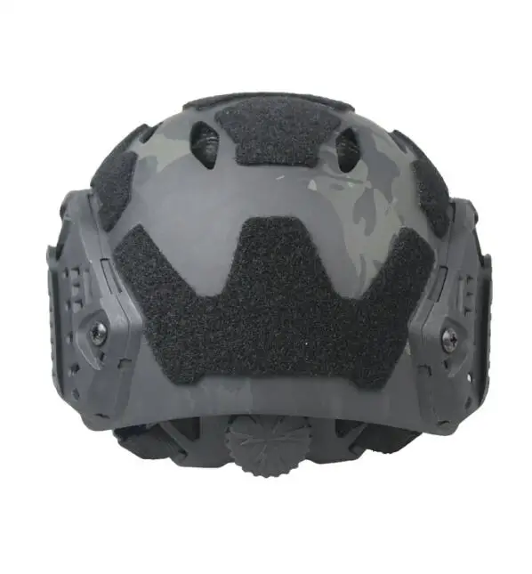 Casco de seguridad perforado MCBK negro de camuflaje de fibra de carbono SF para exteriores - imagen 3