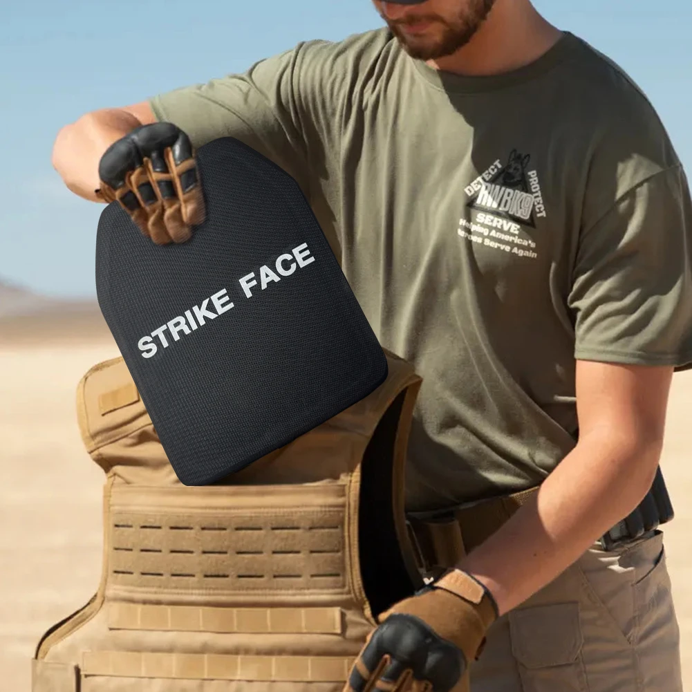 UNIONTAC NIJ III/NIJ IIIA placa a prueba de balas 10x12 luz táctica UHMWPE protección a prueba de balas armadura corporal chaleco placa de inserción