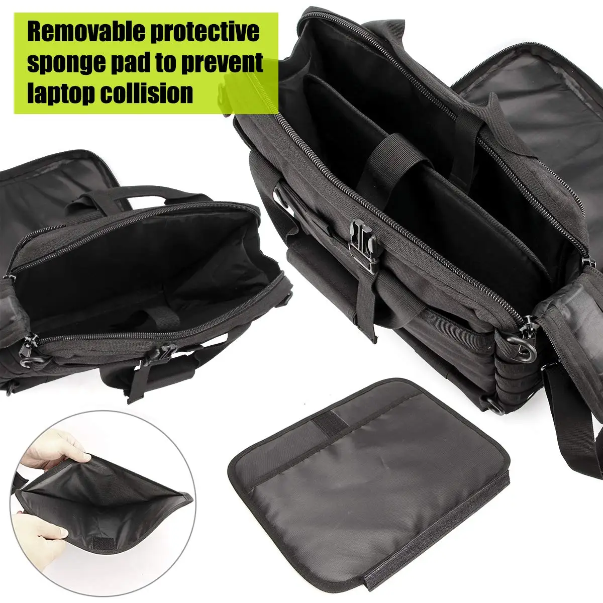 Maletín militar de 15 pulgadas para hombre, bandolera táctica para ordenador portátil, bolso de hombro multifunción para exteriores - imagen 4